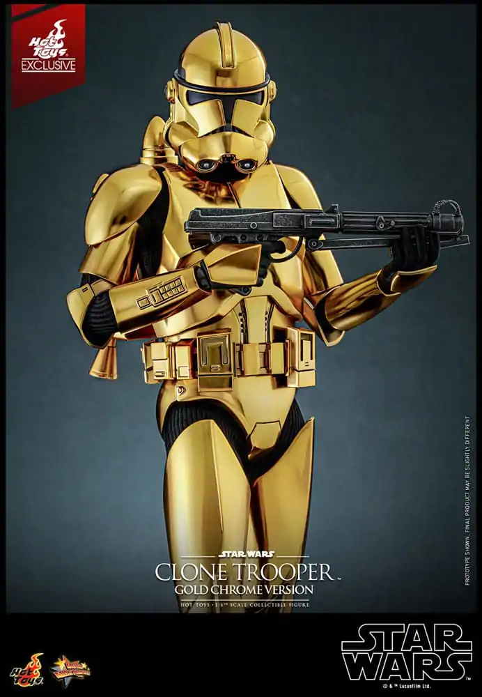 Star Wars Action Figure 1/6 Clone Trooper (Gold Chrome Version) Exclusive 30 cm akcijska figura fotografija izdelka