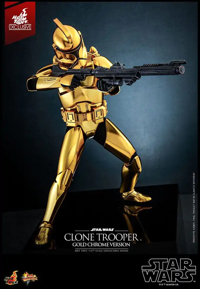 Star Wars Action Figure 1/6 Clone Trooper (Gold Chrome Version) Exclusive 30 cm akcijska figura fotografija izdelka