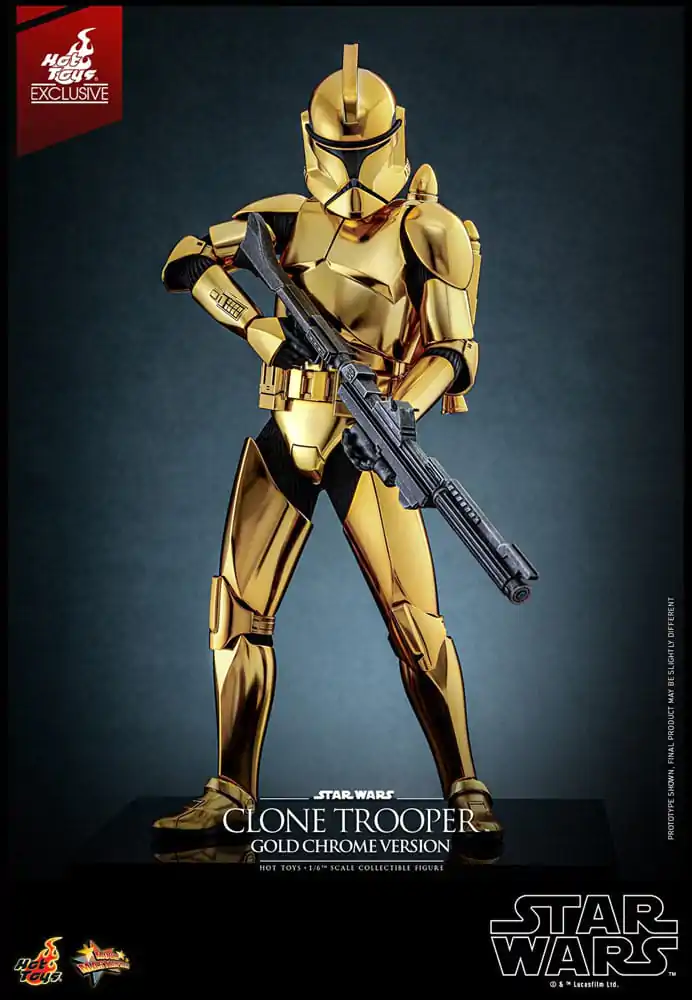 Star Wars Action Figure 1/6 Clone Trooper (Gold Chrome Version) Exclusive 30 cm akcijska figura fotografija izdelka