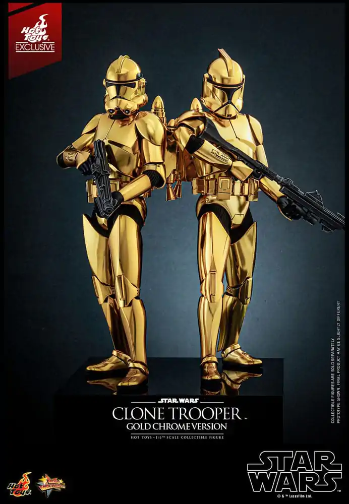 Star Wars Action Figure 1/6 Clone Trooper (Gold Chrome Version) Exclusive 30 cm akcijska figura fotografija izdelka