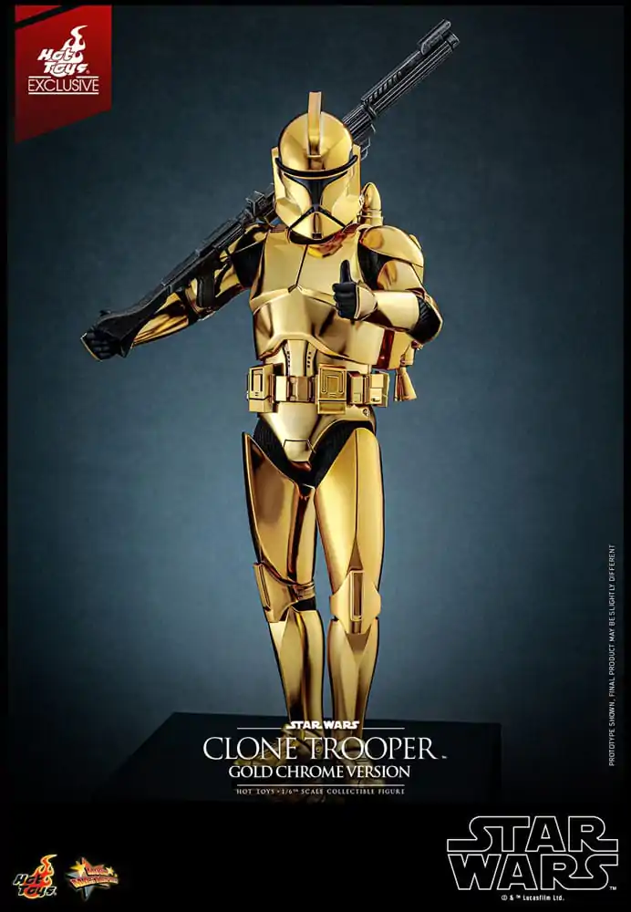 Star Wars Action Figure 1/6 Clone Trooper (Gold Chrome Version) Exclusive 30 cm akcijska figura fotografija izdelka