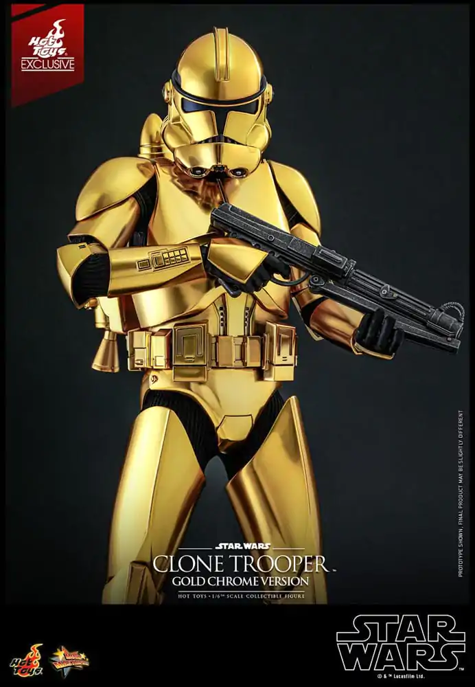 Star Wars Action Figure 1/6 Clone Trooper (Gold Chrome Version) Exclusive 30 cm akcijska figura fotografija izdelka