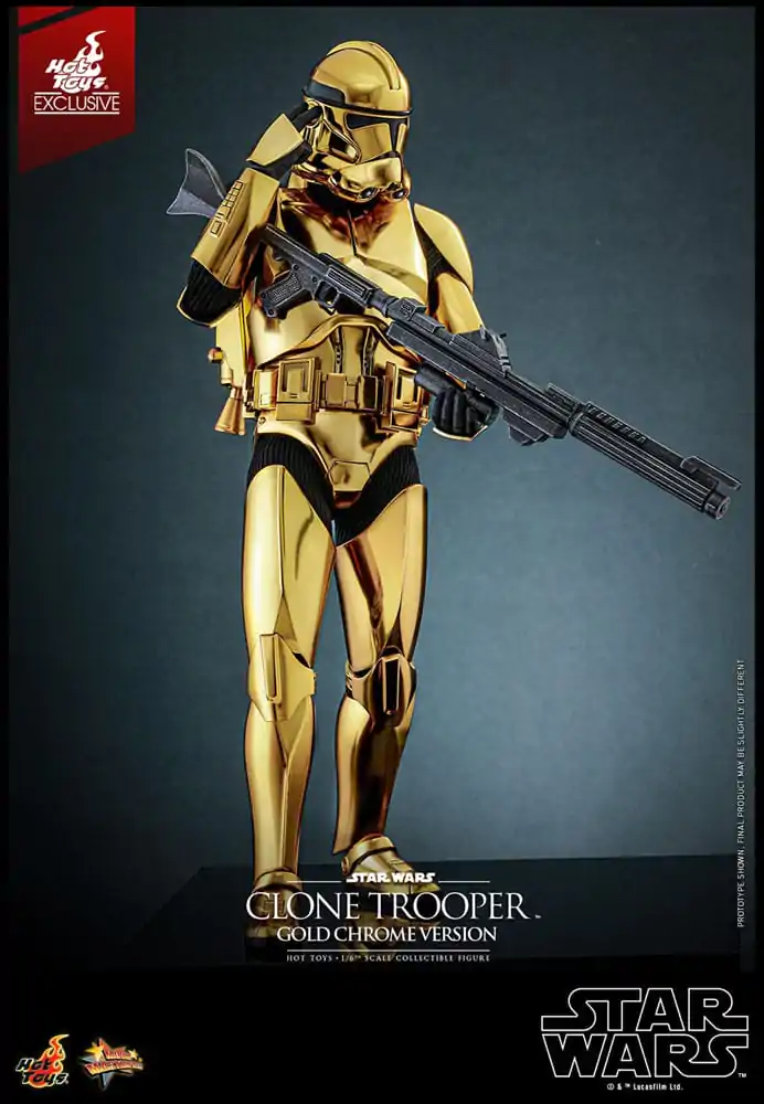 Star Wars Action Figure 1/6 Clone Trooper (Gold Chrome Version) Exclusive 30 cm akcijska figura fotografija izdelka