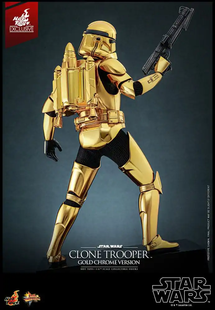 Star Wars Action Figure 1/6 Clone Trooper (Gold Chrome Version) Exclusive 30 cm akcijska figura fotografija izdelka