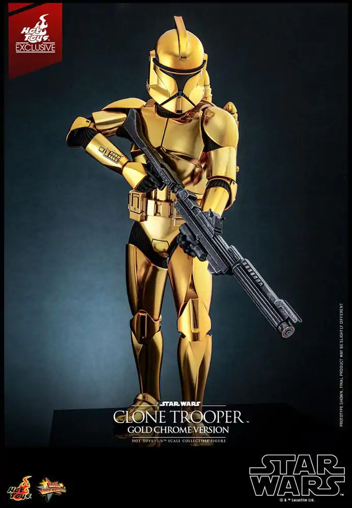 Star Wars Action Figure 1/6 Clone Trooper (Gold Chrome Version) Exclusive 30 cm akcijska figura fotografija izdelka