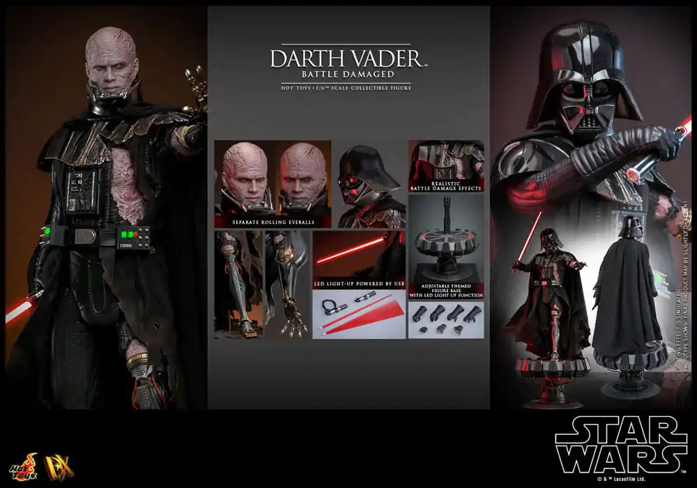 Star Wars akcijska figura 1/6 Darth Vader (Battle Damaged) 35 cm fotografija izdelka