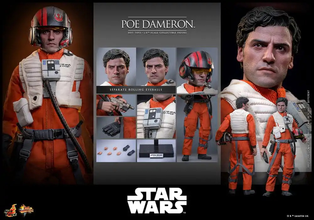 Star Wars Akcijska figura 1/6 Poe Dameron 30 cm fotografija izdelka