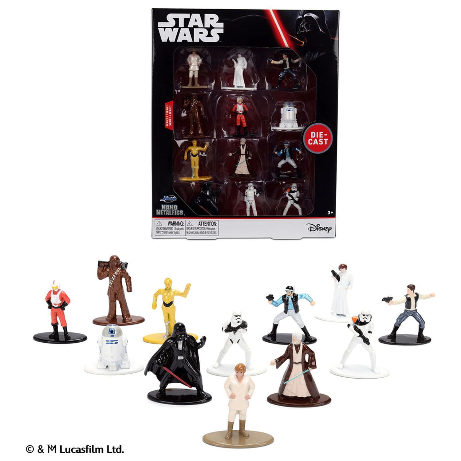 Star Wars paket 12 kovinskih figuric 4cm fotografija izdelka