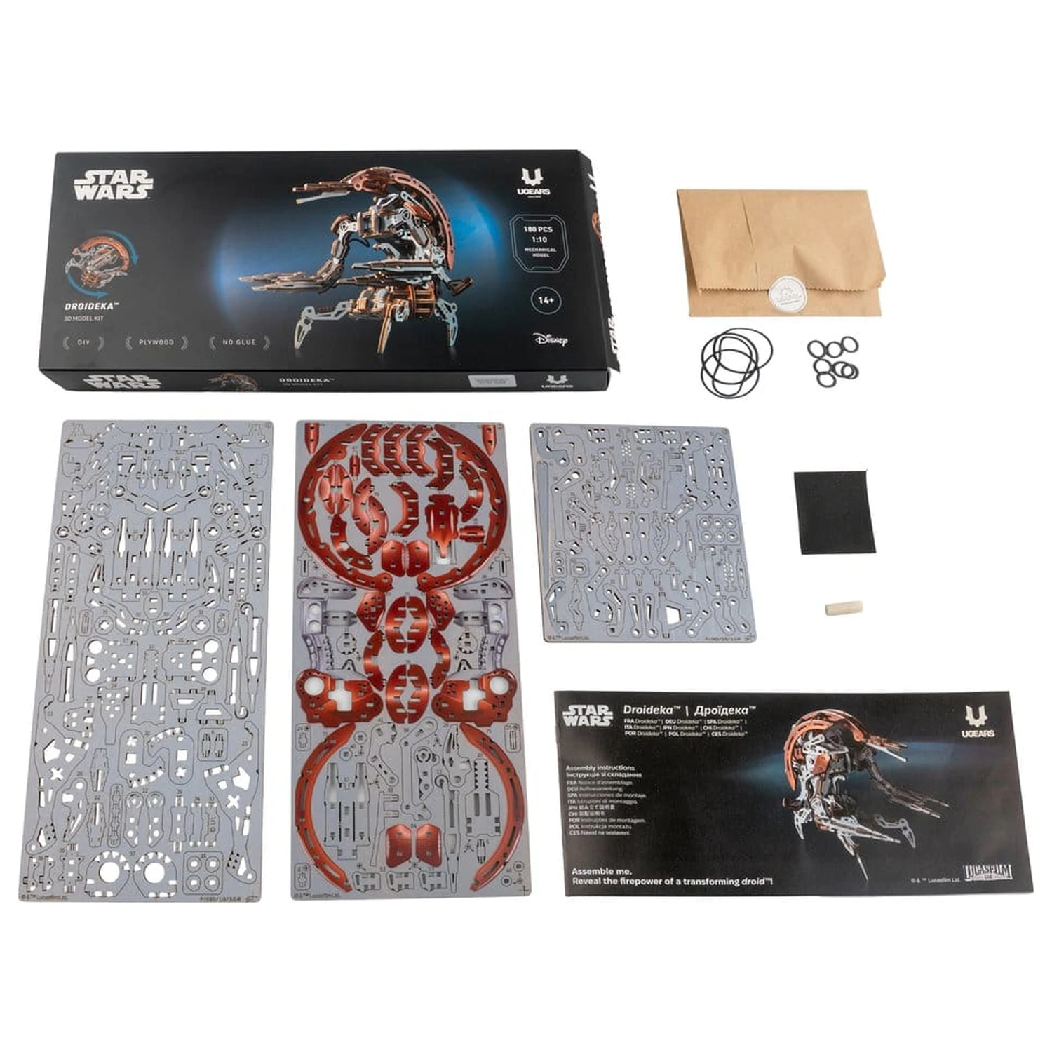 Star Wars 3D lesena sestavljanka Droideka fotografija izdelka