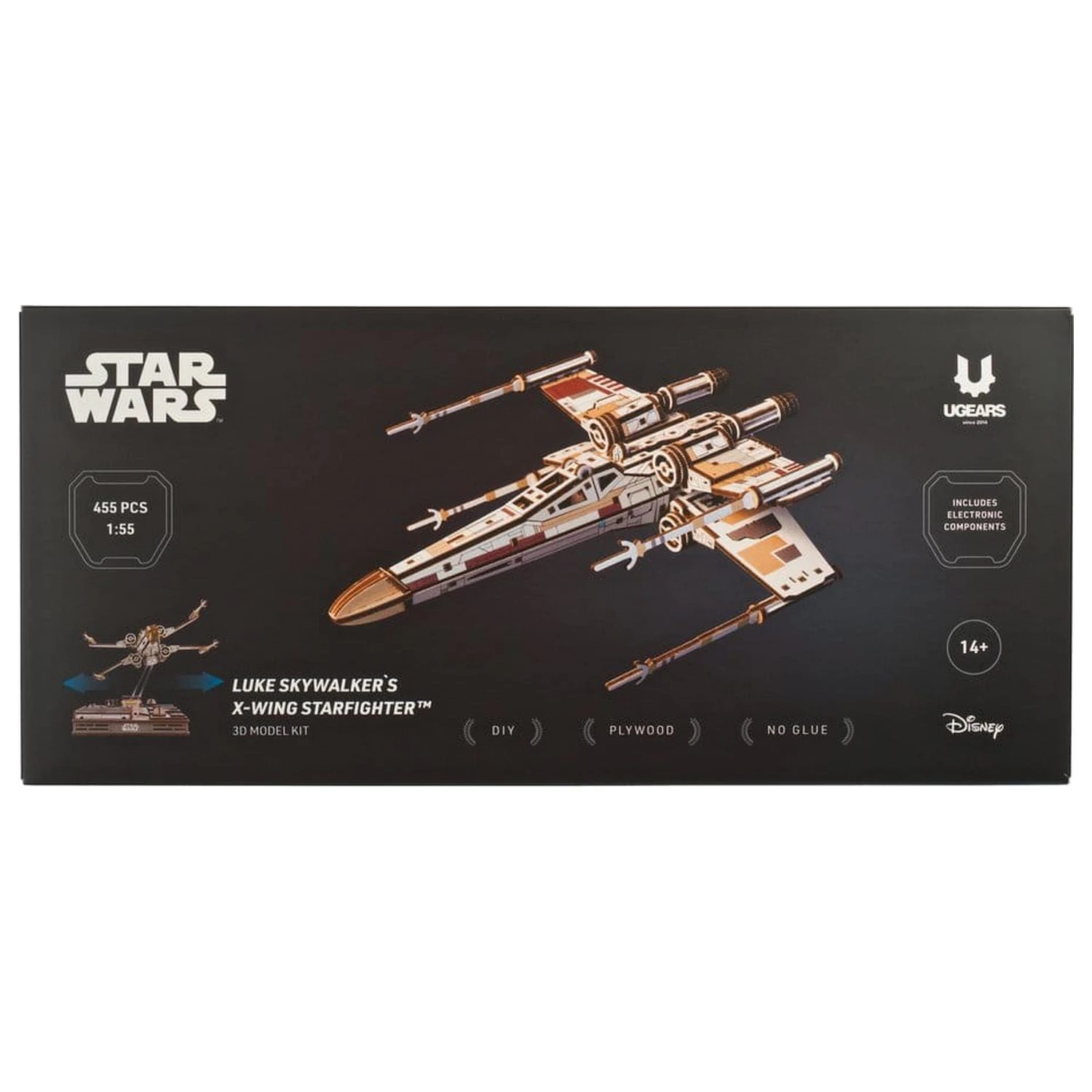 Star Wars 3D lesena sestavljanka Luke Skywalker's X-Wing Starfighter fotografija izdelka