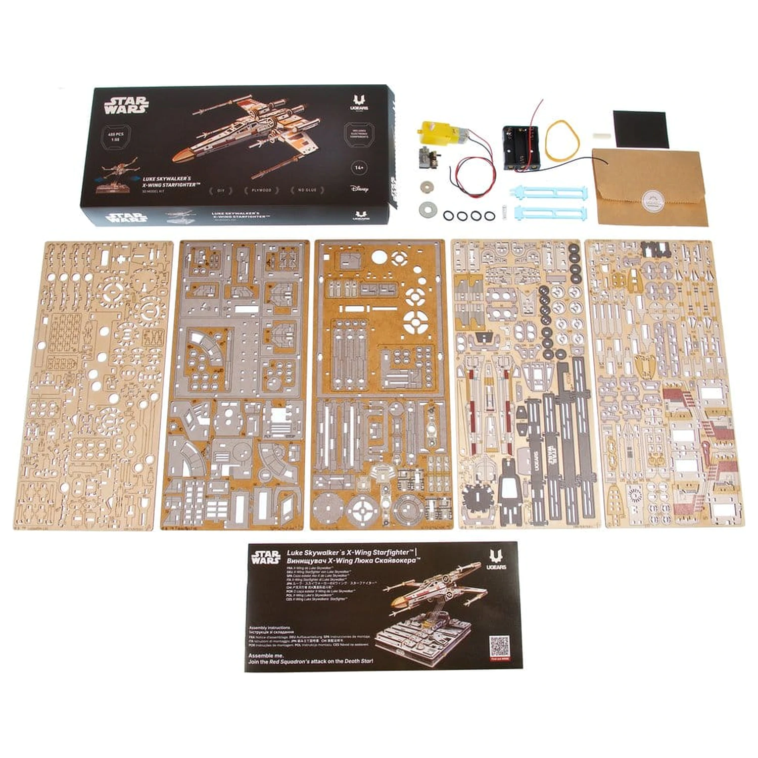 Star Wars 3D lesena sestavljanka Luke Skywalker's X-Wing Starfighter fotografija izdelka