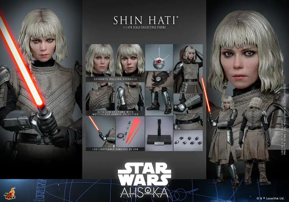 Star Wars: Ahsoka Action Figure 1/6 Shin Hati 28 cm Akcijska Figura fotografija izdelka