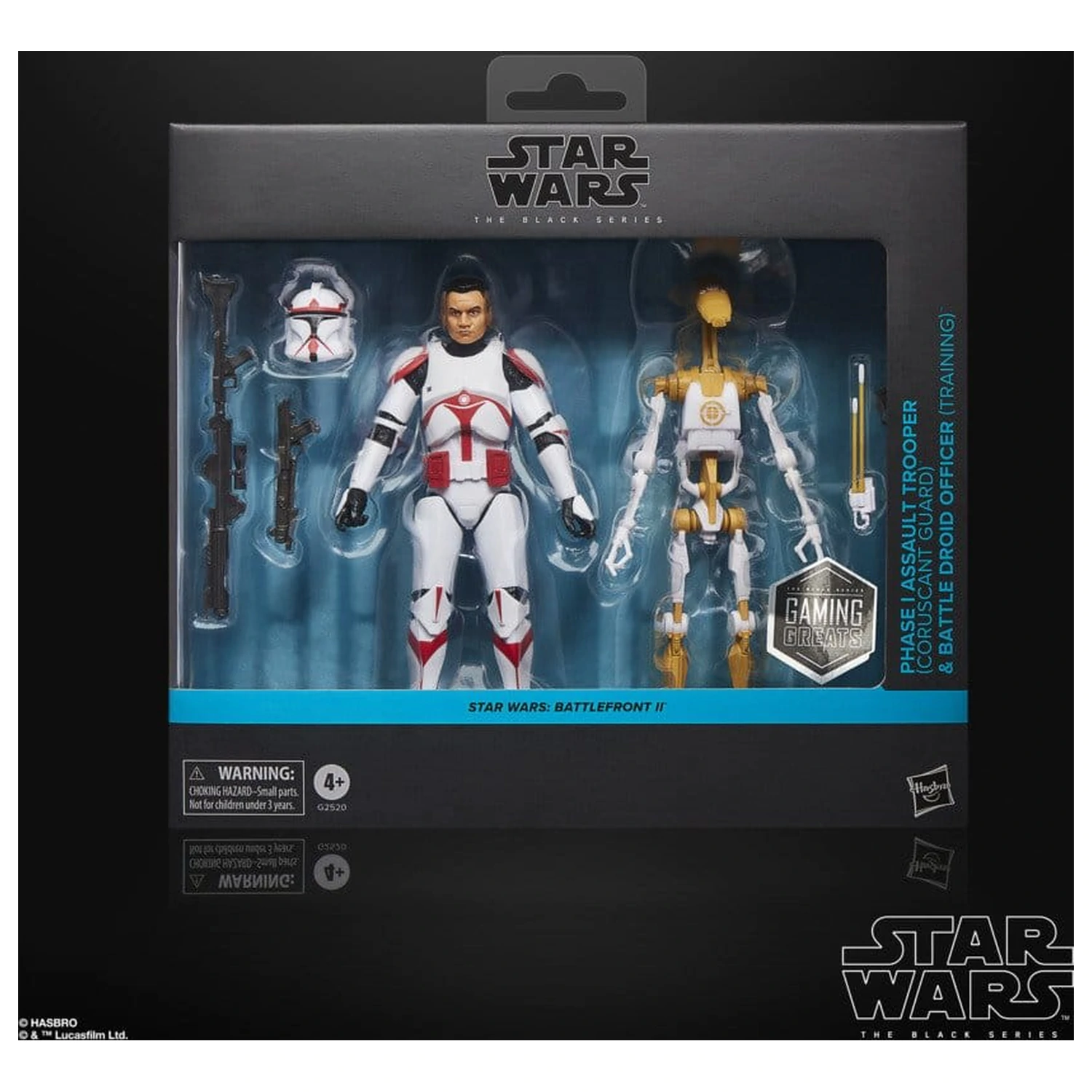 Star Wars: Battlefront II Black Series Action figura 2-paket Phase I Assault Trooper & Droid Officer 15 cm fotografija izdelka
