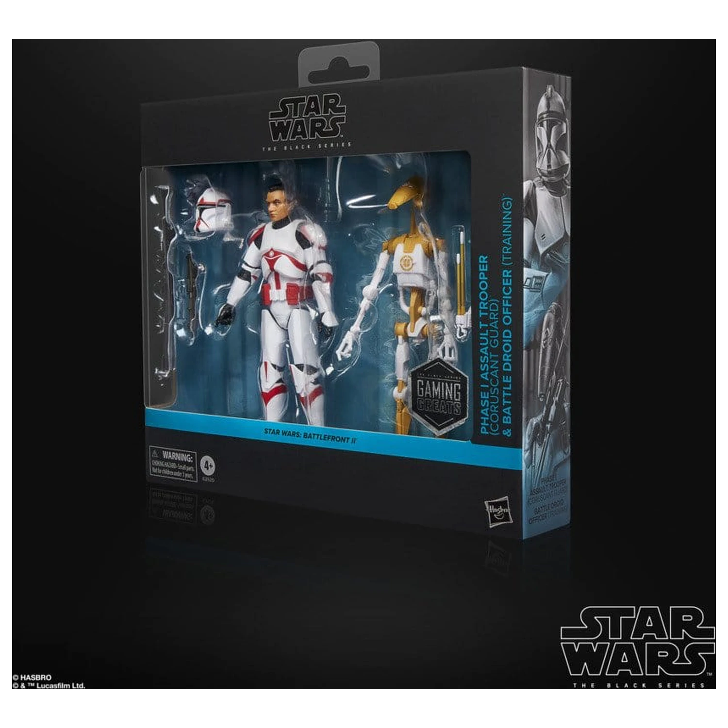 Star Wars: Battlefront II Black Series Action figura 2-paket Phase I Assault Trooper & Droid Officer 15 cm fotografija izdelka