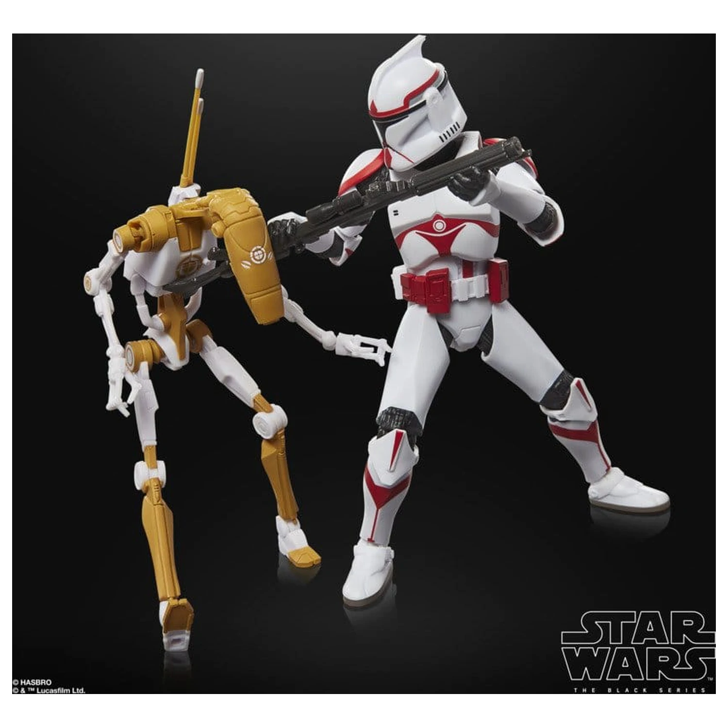 Star Wars: Battlefront II Black Series Action figura 2-paket Phase I Assault Trooper & Droid Officer 15 cm fotografija izdelka