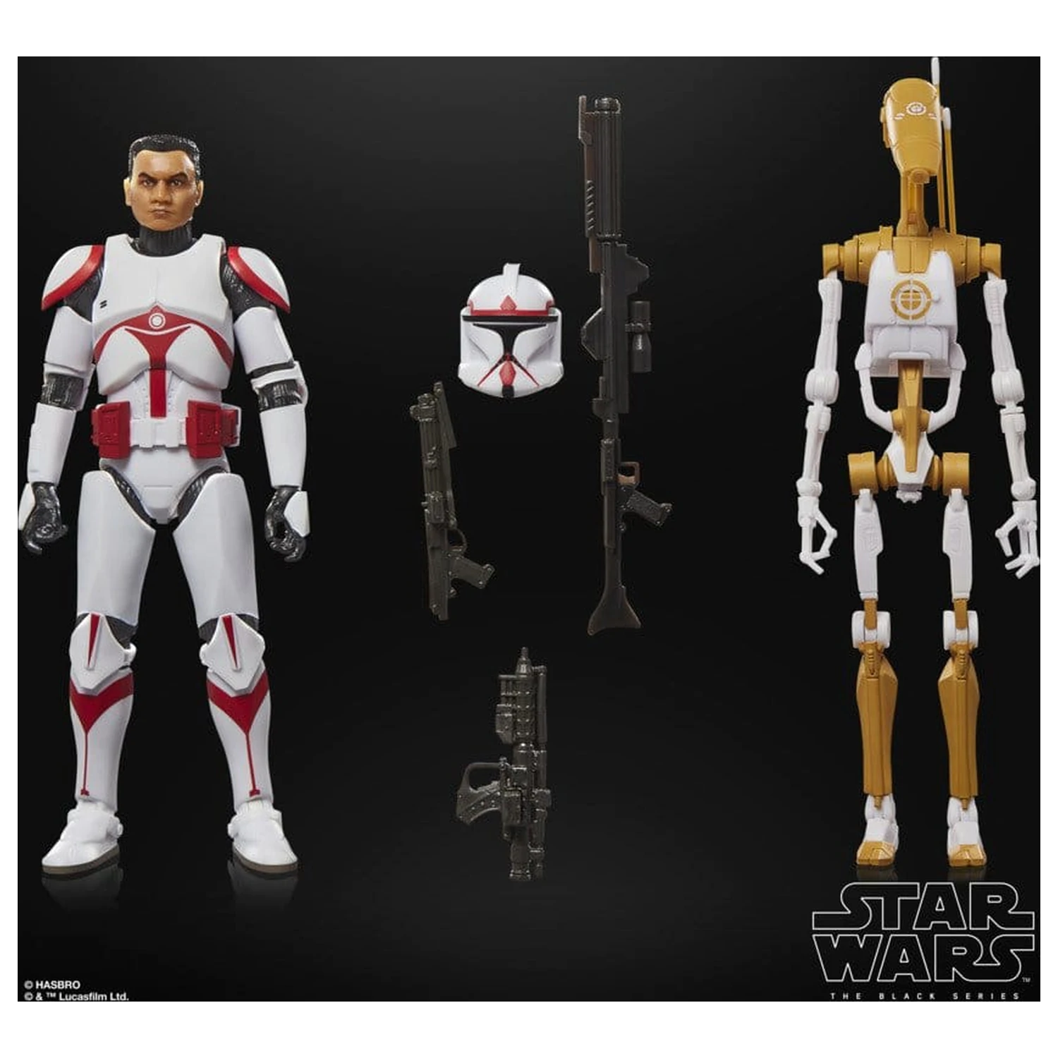 Star Wars: Battlefront II Black Series Action figura 2-paket Phase I Assault Trooper & Droid Officer 15 cm fotografija izdelka
