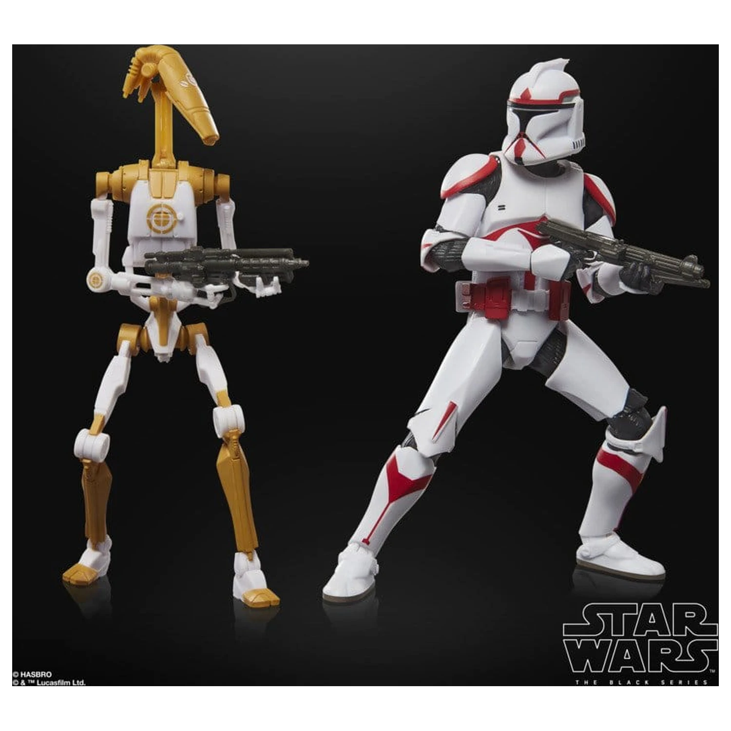 Star Wars: Battlefront II Black Series Action figura 2-paket Phase I Assault Trooper & Droid Officer 15 cm fotografija izdelka