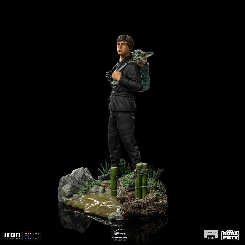 Star Wars Book of Boba Fett Art Scale Kip 1/10 Luke Skywalker & Grogu Training 20 cm fotografija izdelka