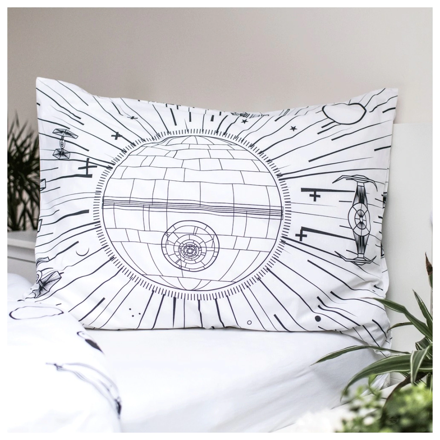 Star Wars Death Star Glow in the Dark prevleka za odejo fotografija izdelka
