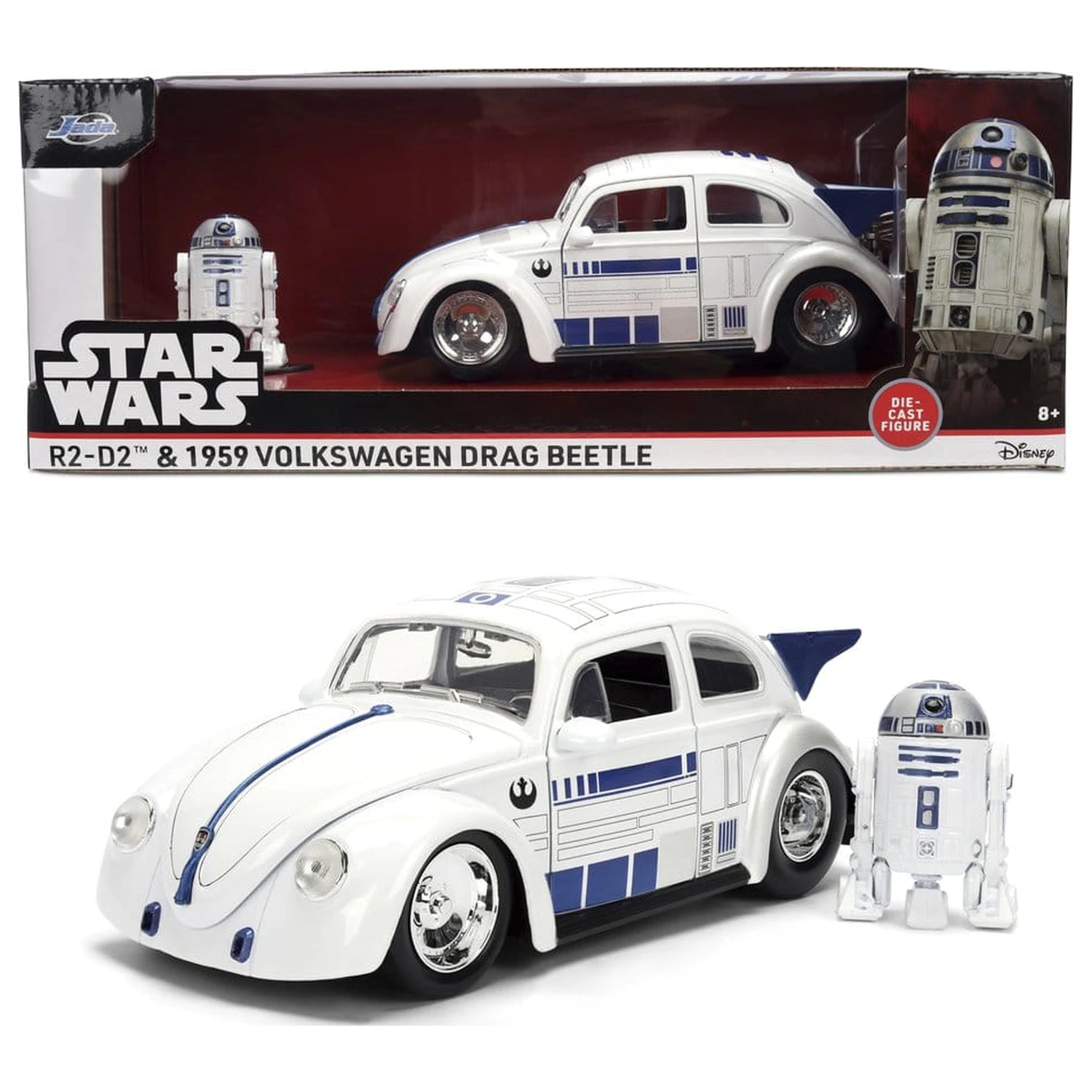 Star Wars Diecast Model 1:24 R2-D2 1959 VW Drag Beetle fotografija izdelka