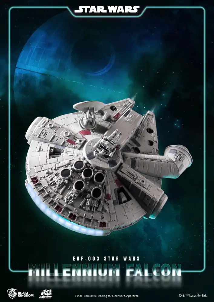 Star Wars Egg Attack lebdeči model s funkcijo osvetlitve Millennium Falcon 13 cm fotografija izdelka