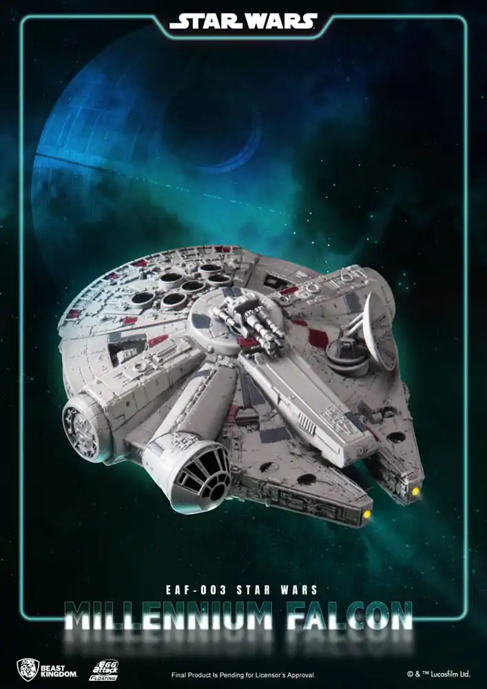 Star Wars Egg Attack lebdeči model s funkcijo osvetlitve Millennium Falcon 13 cm fotografija izdelka