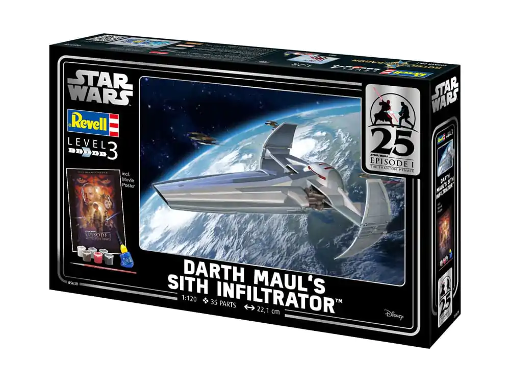 Star Wars Epizoda I Model Kit Komplet za darilo 1/120 Darth Maul's Sith Infiltrator 22 cm fotografija izdelka