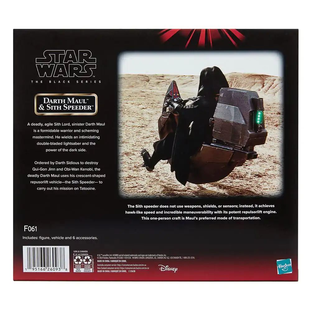 Star Wars Episode I Black Series Vozilo s figurico Darth Maul & Sith Speeder SDCC 2024 fotografija izdelka