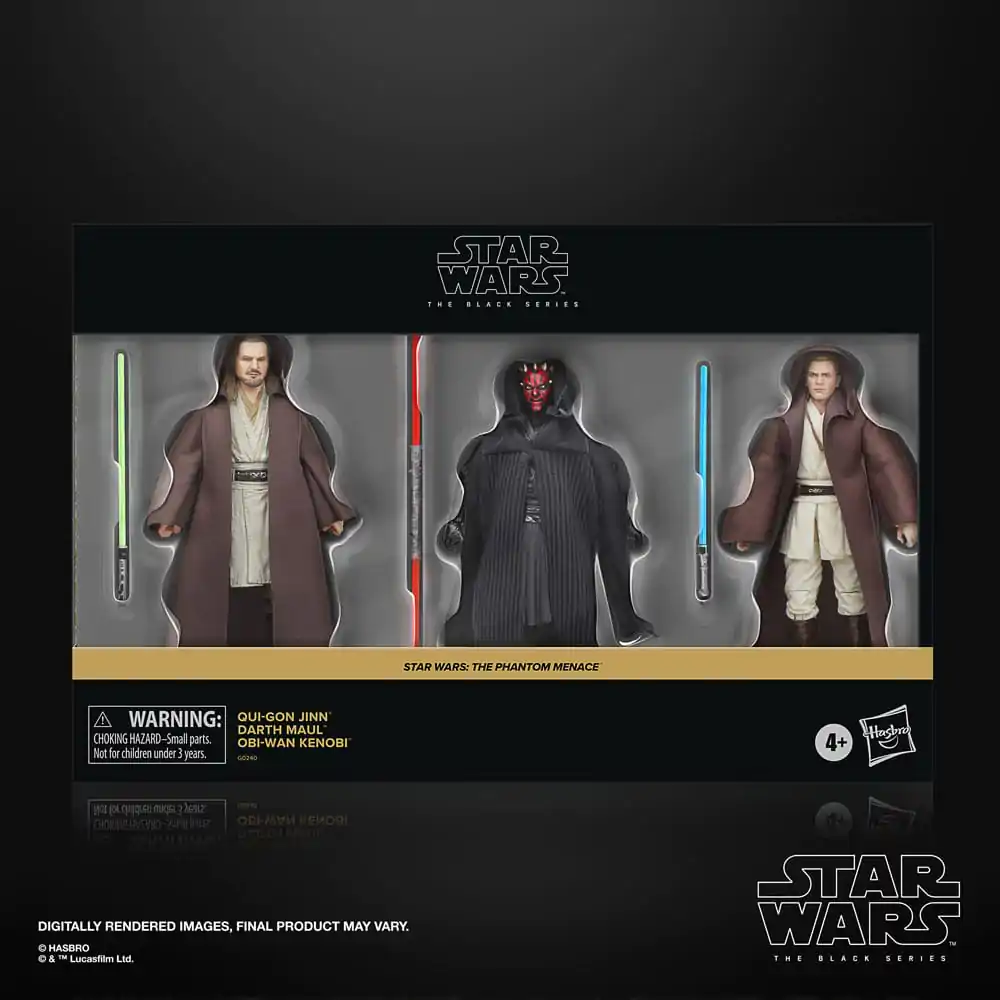 Star Wars Episode I Black Series Akcijska figura 3-Pack Qui-Gon Jinn, Darth Maul, Obi-Wan Kenobi 15 cm fotografija izdelka