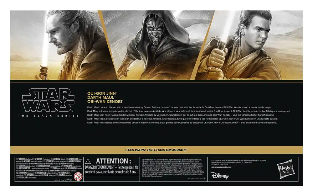 Star Wars Episode I Black Series Akcijska figura 3-Pack Qui-Gon Jinn, Darth Maul, Obi-Wan Kenobi 15 cm fotografija izdelka