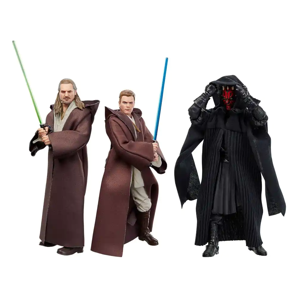 Star Wars Episode I Black Series Akcijska figura 3-Pack Qui-Gon Jinn, Darth Maul, Obi-Wan Kenobi 15 cm fotografija izdelka