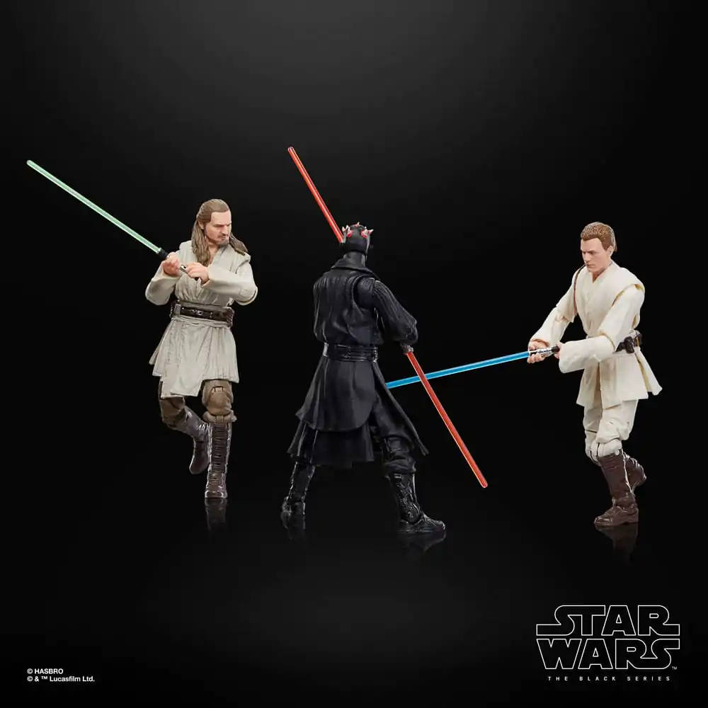 Star Wars Episode I Black Series Akcijska figura 3-Pack Qui-Gon Jinn, Darth Maul, Obi-Wan Kenobi 15 cm fotografija izdelka