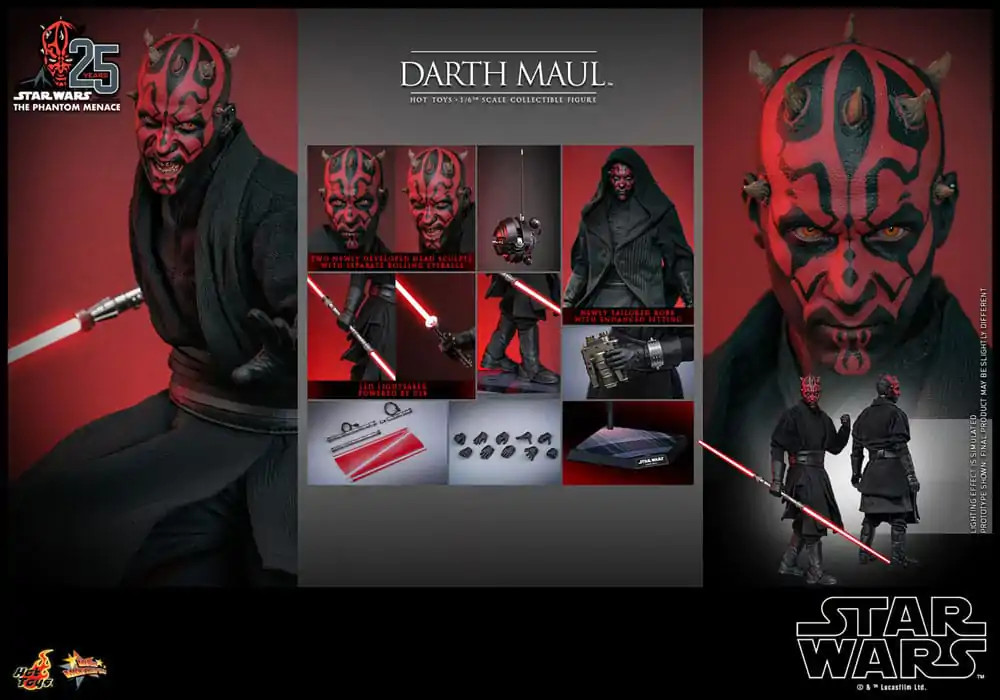 Star Wars Episode I Movie Masterpiece akcijska figura 1/6 Darth Maul 29 cm fotografija izdelka