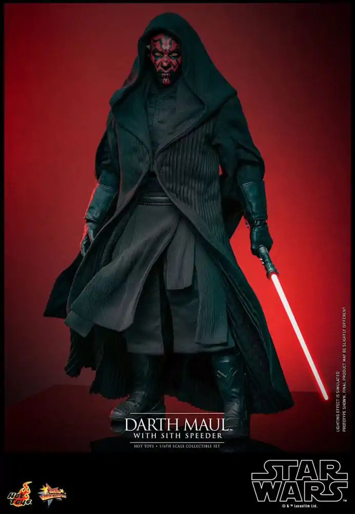 Star Wars Episode I Movie Masterpiece Akcijska figura 1/6 Darth Maul s Sith Speederjem 29 cm fotografija izdelka