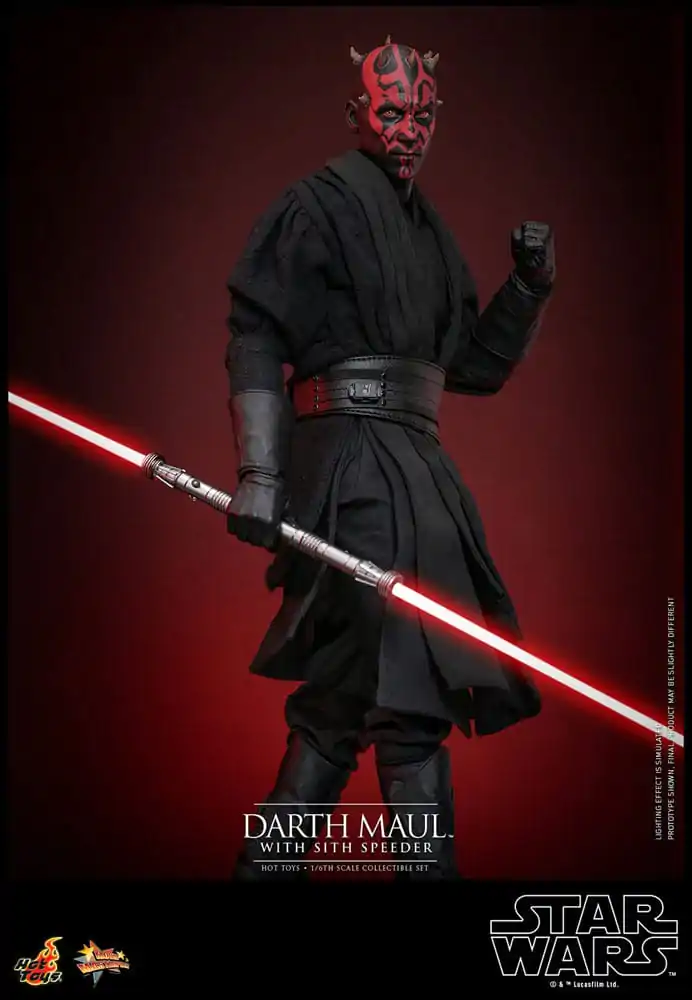 Star Wars Episode I Movie Masterpiece Akcijska figura 1/6 Darth Maul s Sith Speederjem 29 cm fotografija izdelka