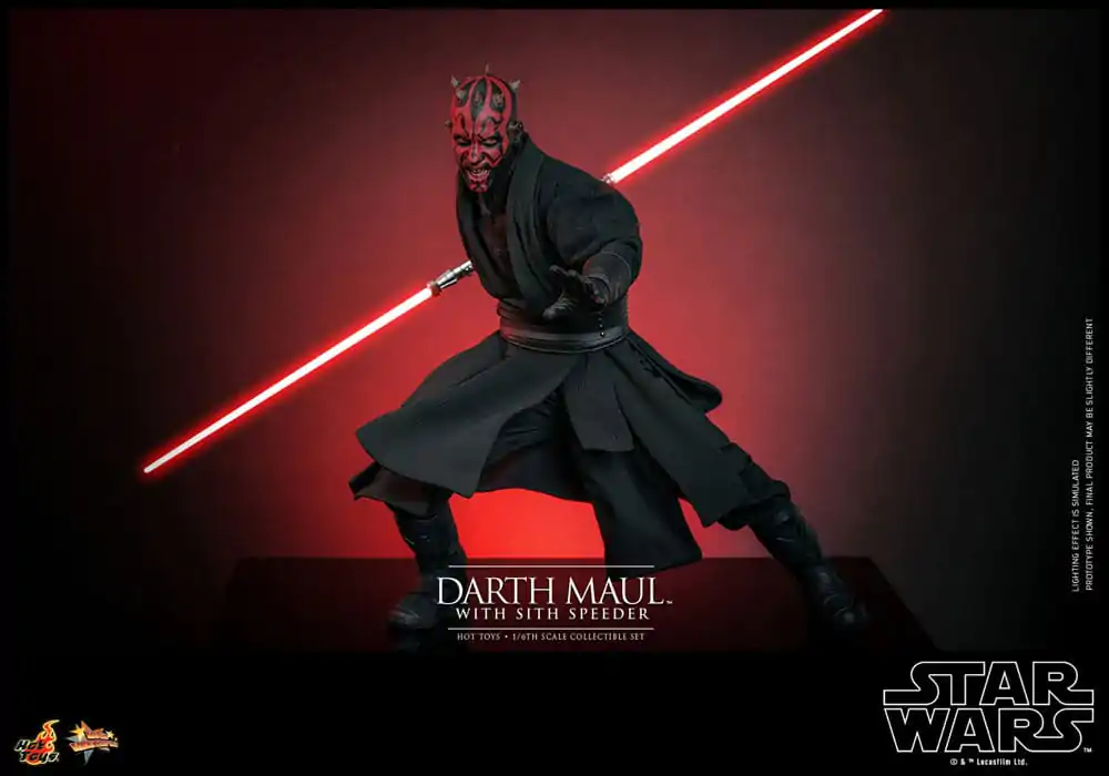 Star Wars Episode I Movie Masterpiece Akcijska figura 1/6 Darth Maul s Sith Speederjem 29 cm fotografija izdelka