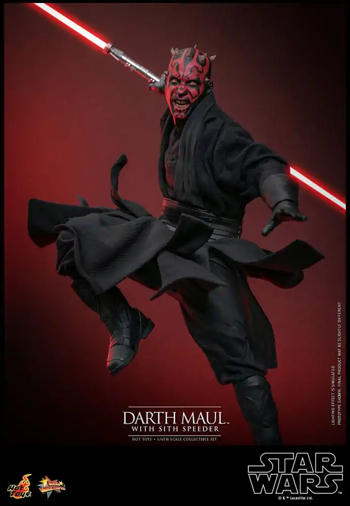 Star Wars Episode I Movie Masterpiece Akcijska figura 1/6 Darth Maul s Sith Speederjem 29 cm fotografija izdelka