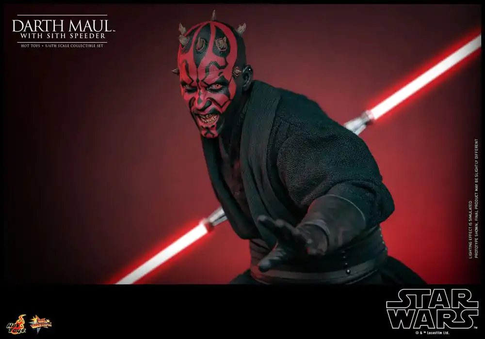 Star Wars Episode I Movie Masterpiece Akcijska figura 1/6 Darth Maul s Sith Speederjem 29 cm fotografija izdelka