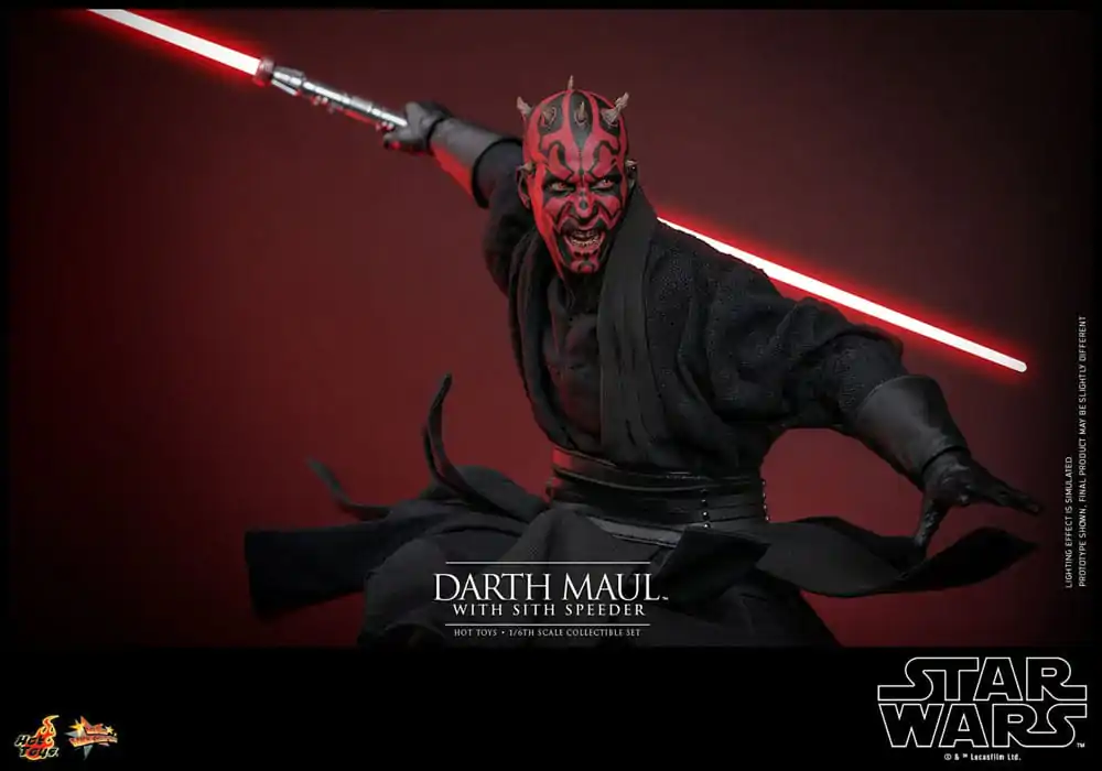 Star Wars Episode I Movie Masterpiece Akcijska figura 1/6 Darth Maul s Sith Speederjem 29 cm fotografija izdelka