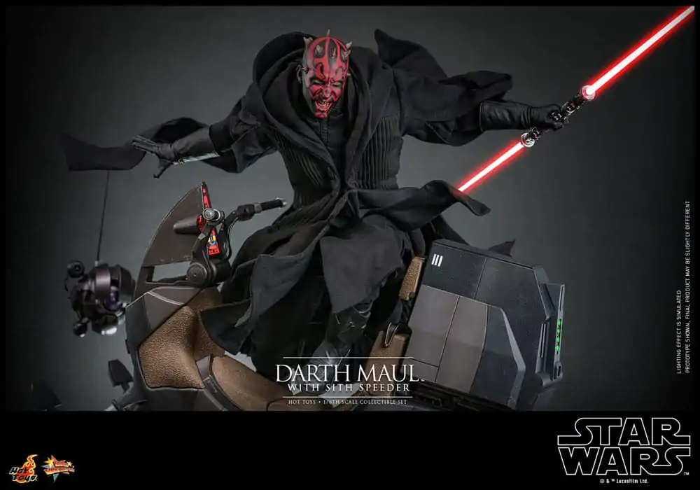 Star Wars Episode I Movie Masterpiece Akcijska figura 1/6 Darth Maul s Sith Speederjem 29 cm fotografija izdelka