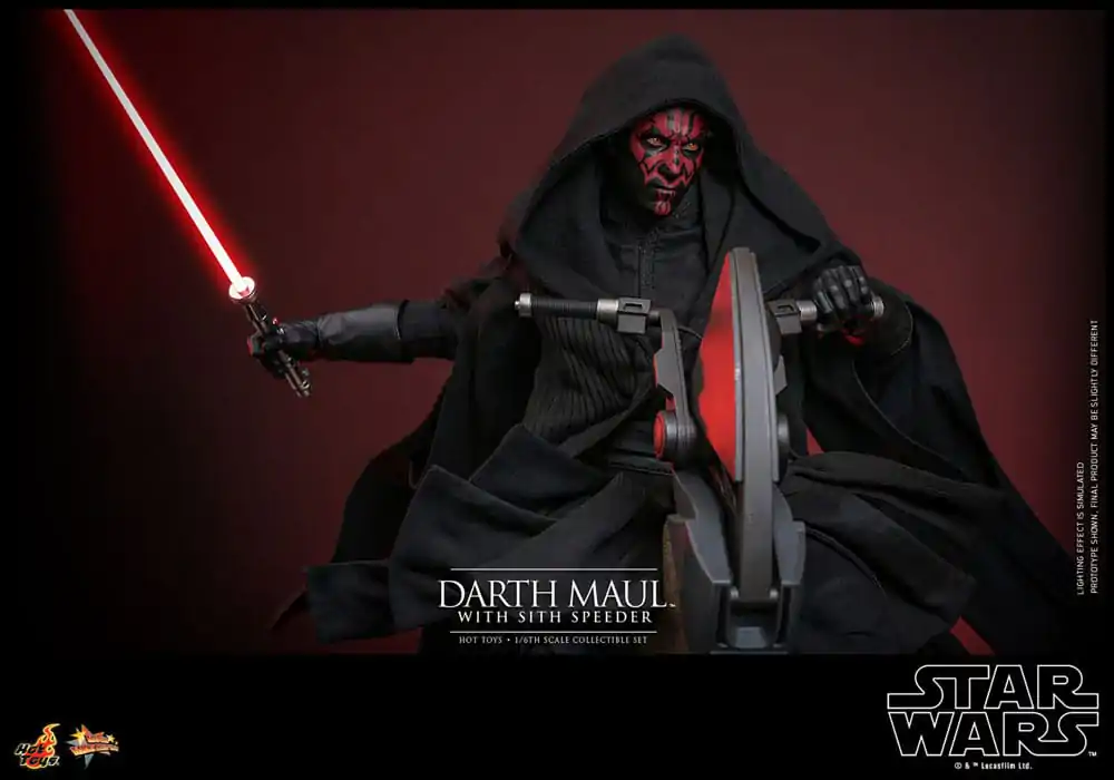 Star Wars Episode I Movie Masterpiece Akcijska figura 1/6 Darth Maul s Sith Speederjem 29 cm fotografija izdelka