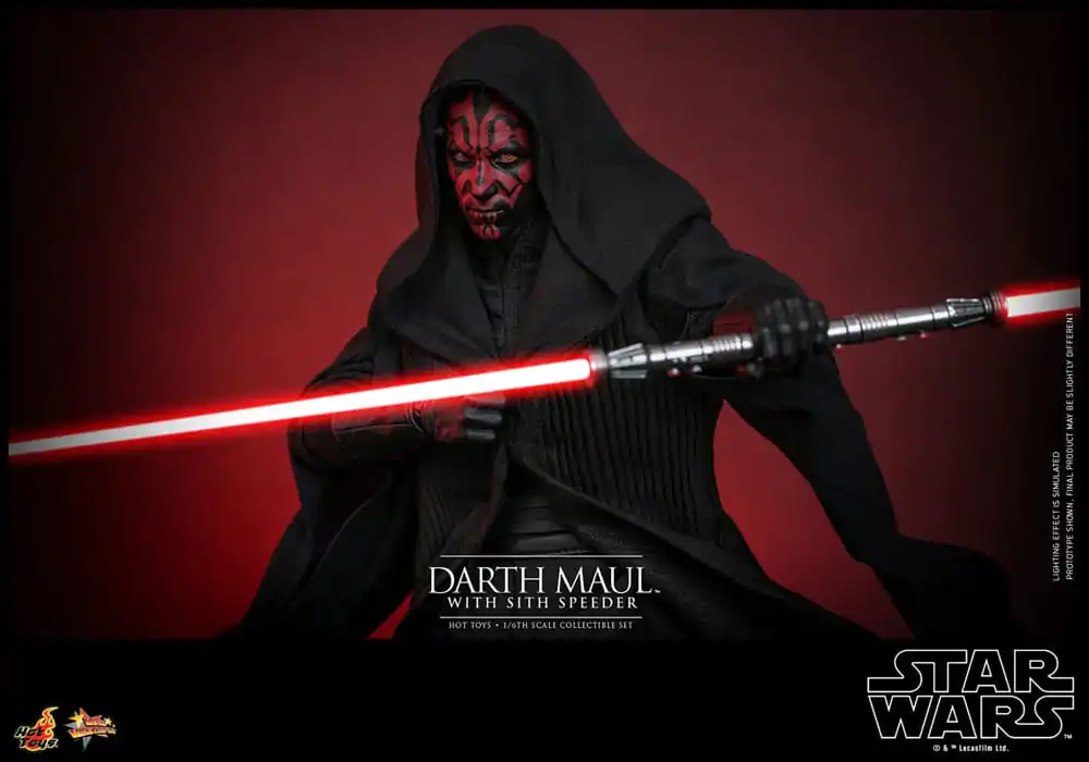 Star Wars Episode I Movie Masterpiece Akcijska figura 1/6 Darth Maul s Sith Speederjem 29 cm fotografija izdelka