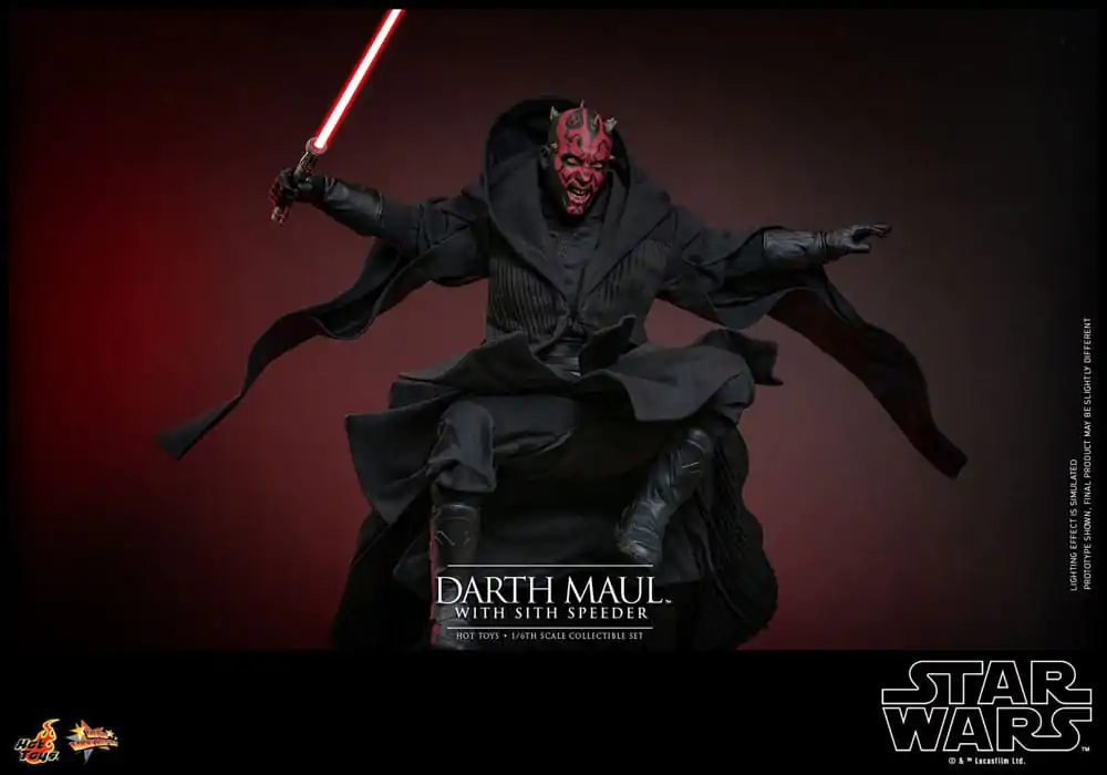 Star Wars Episode I Movie Masterpiece Akcijska figura 1/6 Darth Maul s Sith Speederjem 29 cm fotografija izdelka