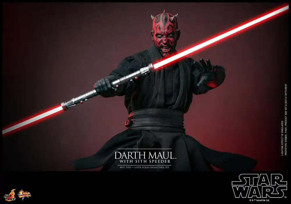 Star Wars Episode I Movie Masterpiece Akcijska figura 1/6 Darth Maul s Sith Speederjem 29 cm fotografija izdelka