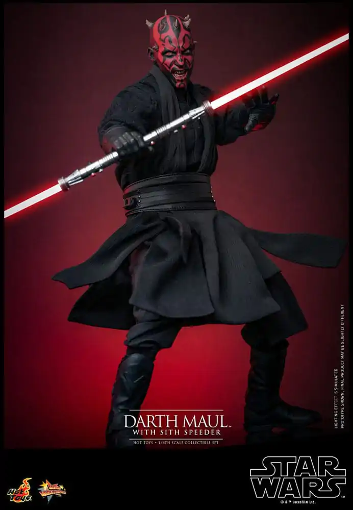 Star Wars Episode I Movie Masterpiece Akcijska figura 1/6 Darth Maul s Sith Speederjem 29 cm fotografija izdelka