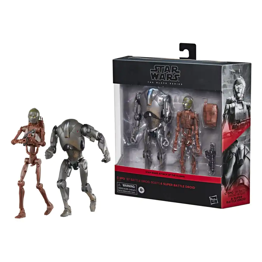 Star Wars Episode II Black Series akcijska figura 2-pack C-3PO (B1 Battle Droid Body) & Super Battle Droid 15 cm fotografija izdelka