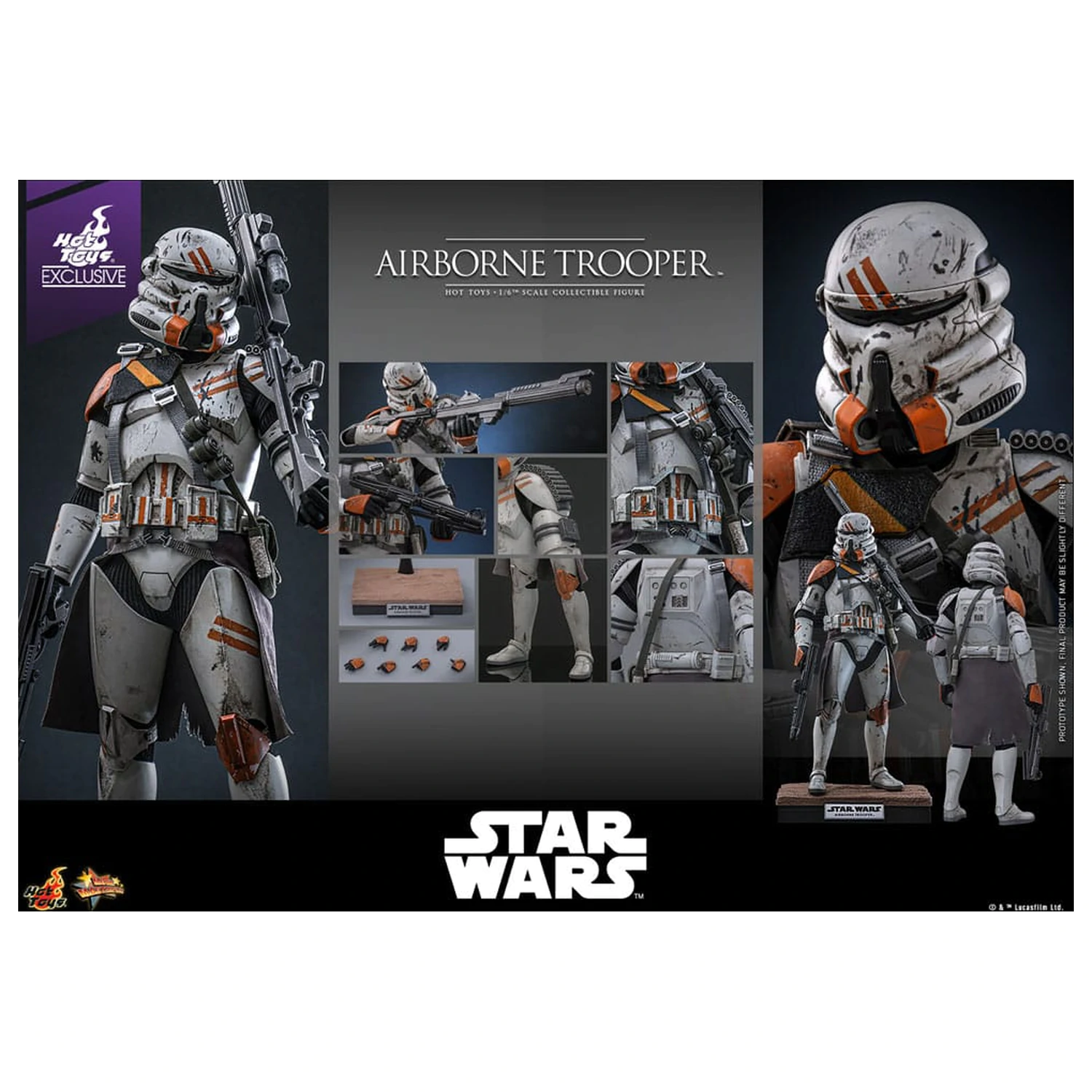 Star Wars: Episode III - Revenge of the Sith Akcijska figura 1/6 Airborne Trooper (212th Attack Battalion) 30 cm fotografija izdelka