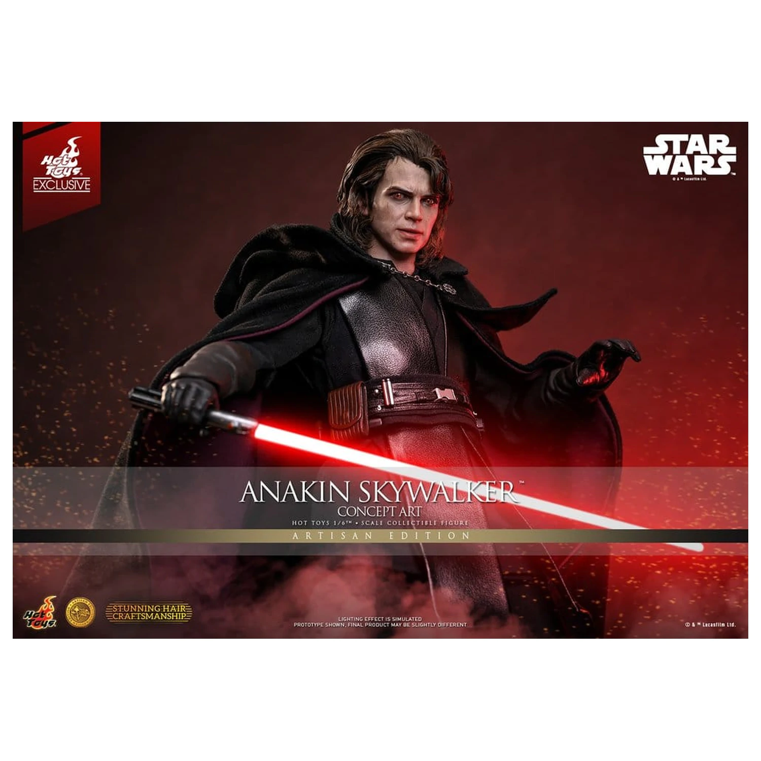 Star Wars Episode III: Revenge Of The Sith Movie Masterpiece akcijska figura 1/6 Anakin Skywalker (Concept Art Version) (Artisan Edition) Hot Toys Exclusive 31 cm fotografija izdelka