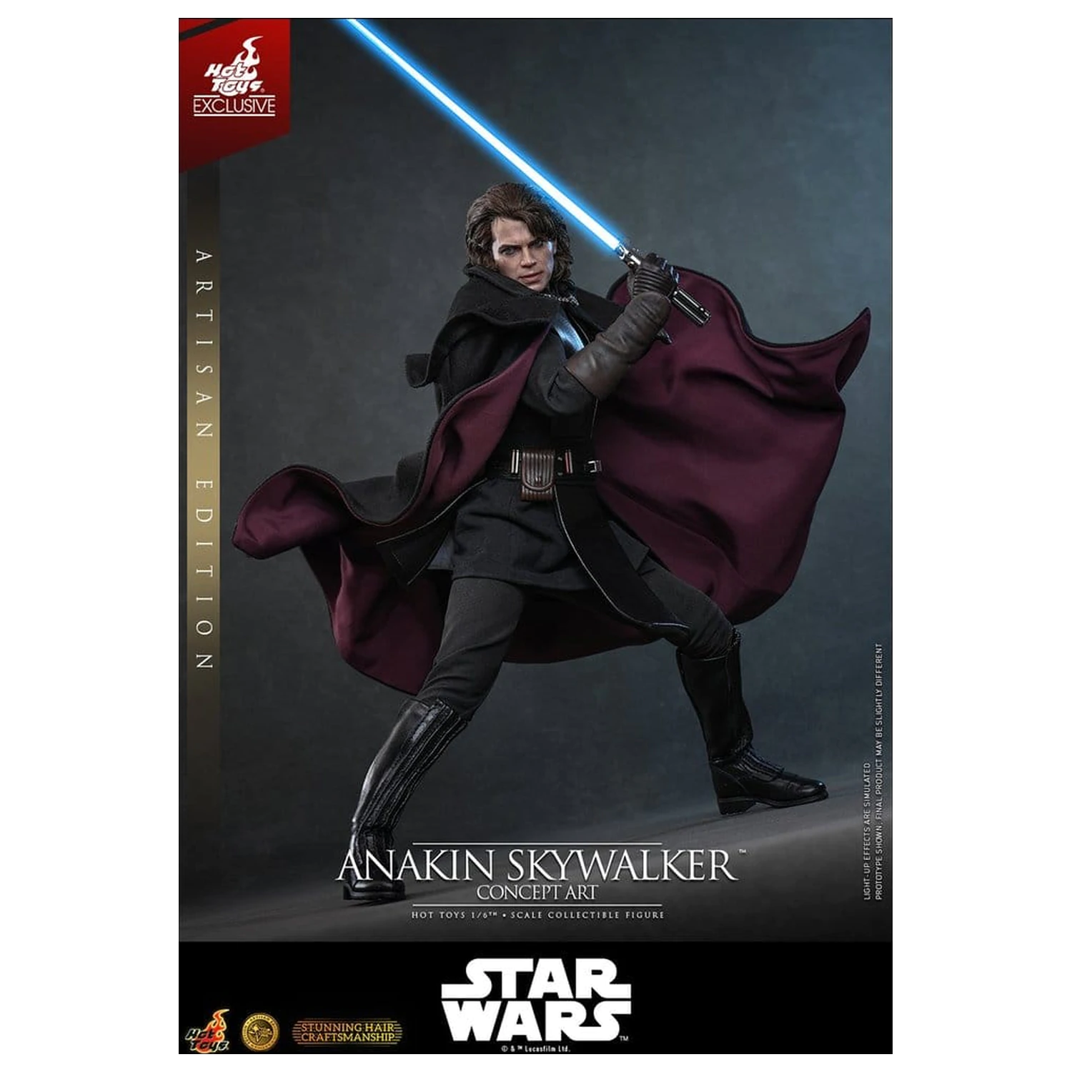 Star Wars Episode III: Revenge Of The Sith Movie Masterpiece akcijska figura 1/6 Anakin Skywalker (Concept Art Version) (Artisan Edition) Hot Toys Exclusive 31 cm fotografija izdelka