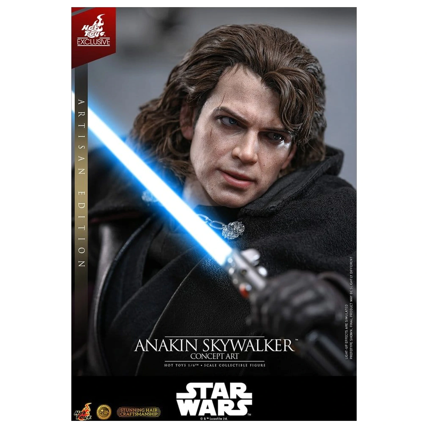 Star Wars Episode III: Revenge Of The Sith Movie Masterpiece akcijska figura 1/6 Anakin Skywalker (Concept Art Version) (Artisan Edition) Hot Toys Exclusive 31 cm fotografija izdelka
